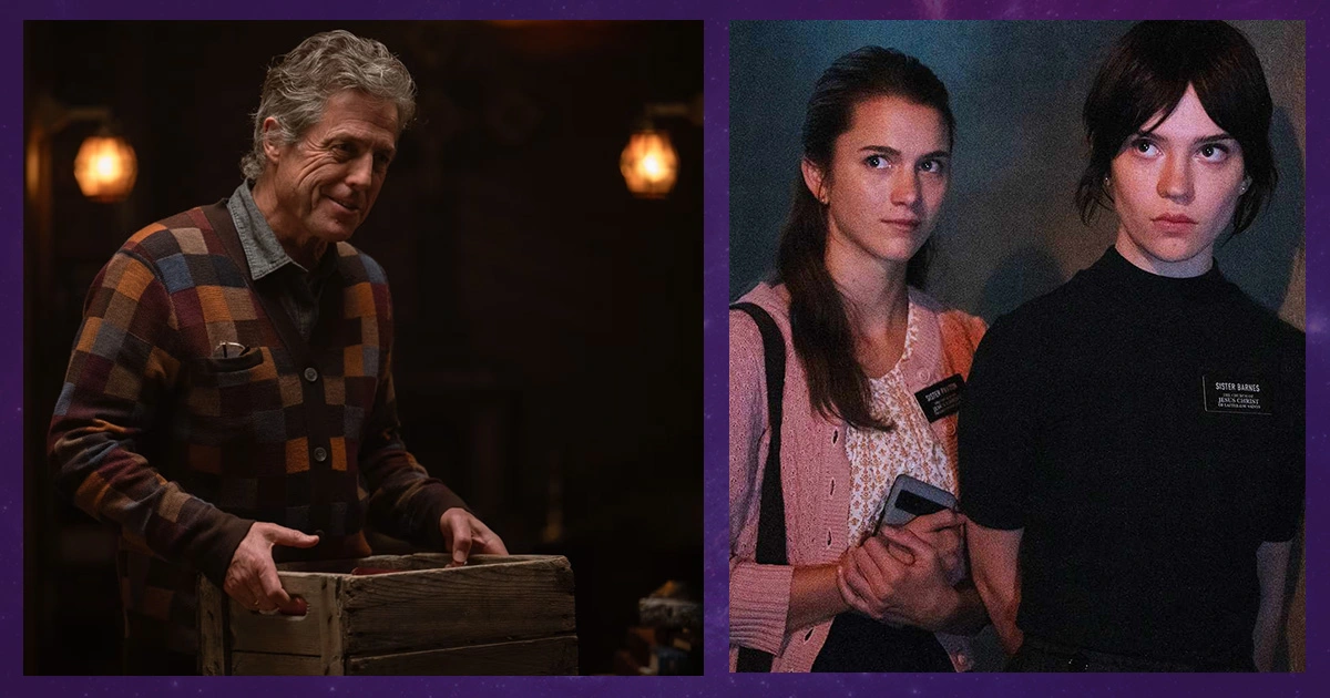 Heretic 2024 screening with blueberry pie scent activation and candles enhancing immersive theater experience.