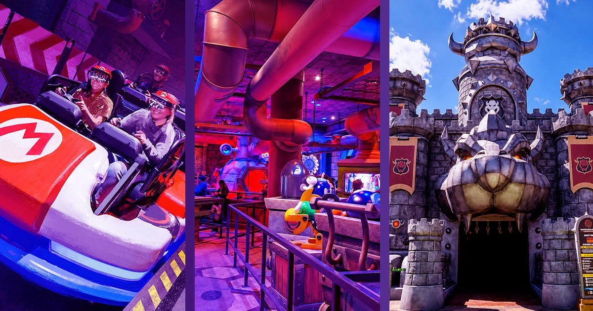 Mario Kart: Bowser’s Challenge combines augmented reality with a physical environment to create an interactive racing experience.