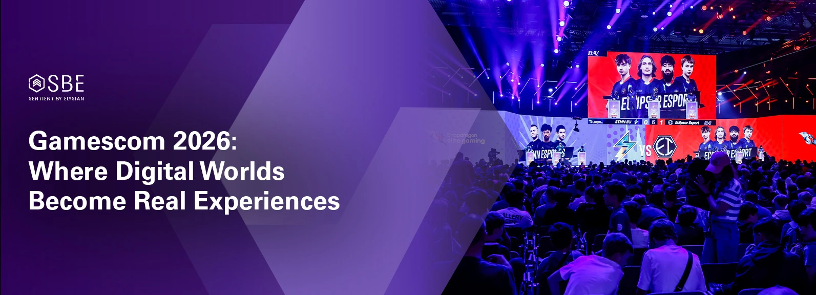 Visitors explore interactive gaming experiences and immersive installations at Gamescom in Cologne, Germany.